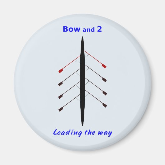 ボートの弓と2つの道を導く マグネット (正面)