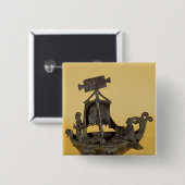 ボートの形のランプ 缶バッジ (正面&裏面)