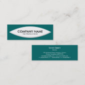 ボートの形状 – モスグリーンの白 スキニー名刺 (正面/裏面)