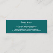 ボートの形状 – モスグリーンの白 スキニー名刺 (裏面)