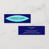 ボートの形状 – 淡い色の海軍のシアン スキニー名刺 (正面/裏面)