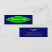 ボートの形状 – 緑と深い海軍 スキニー名刺 (正面/裏面)