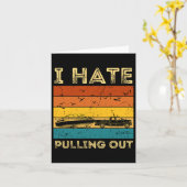 ボートの所有者レトロ私はポントーを引き出すのが嫌い カード (黄色い花)