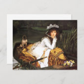 ボートの招待状のジェームスTissotの若い女性 招待状 (正面/裏面)