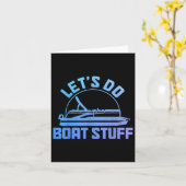 ボートの楽しみ ポントゥーン船長 面白いボート遊び カード (黄色い花)