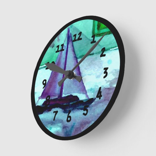 ボートの浴槽の航行のヨットの浴室の時計 ラウンド壁時計 (傾斜)