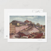 ボートの着陸とパビリオンの景色 ポストカード (正面/裏面)