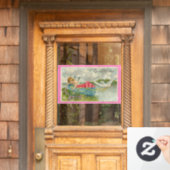 ボートの窓にしがみつくキューピッド ウィンドウサイン (ホームデコレーション)