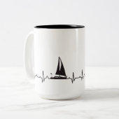 ボートの脈拍のコーヒー・マグ ツートーンマグカップ (正面左)