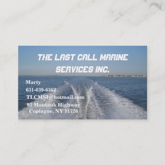 ボートの航跡 名刺 (正面)