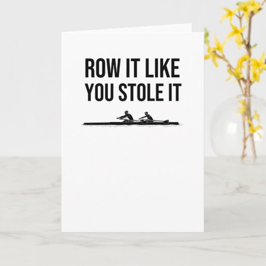 ボートの贈り物 |ローワーローイングクルーボートチーム カード (黄色い花)