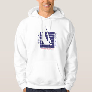 ボートの青いSquare_UpDownオークランドのTシャツ パーカ