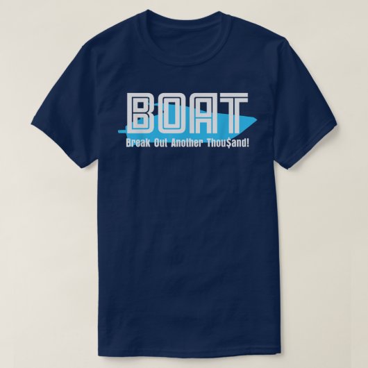 ボートはもう千を突破 Tシャツ (デザイン正面)