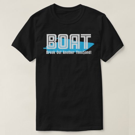 ボートはもう千を突破 Tシャツ (デザイン正面)