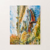 ボートは川のHavelland水彩で休む ジグソーパズル (縦)