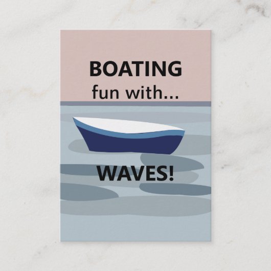 ボートは波のボートでおもしろいをボート 名刺 (正面)