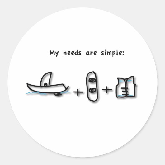 ボートは私が必要とするすべてだ ラウンドシール (正面)