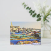 ボートは魚釣りのために準備されている、 ポストカード (スタンド正面)