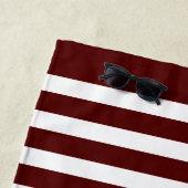 ボートまたは名前航海のいかり&オアーズパドルレッド ビーチタオル (インサイチュ)