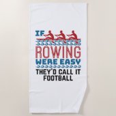 ボートもしはサッカーと呼ばれる簡単だったもし ビーチタオル (正面)