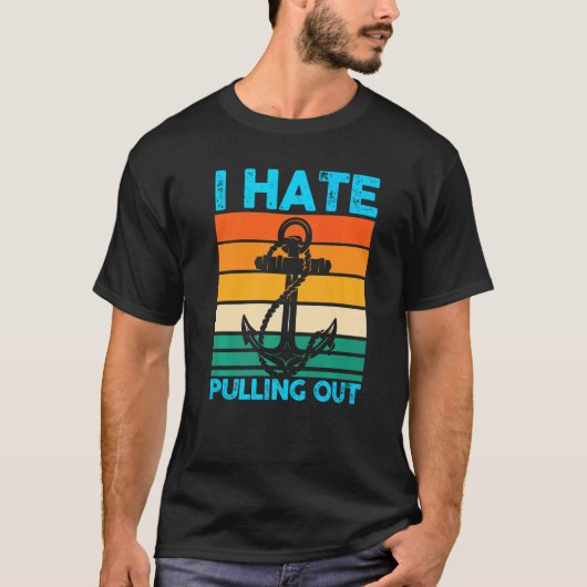 ボートをこぎ出すのが嫌いだ Tシャツ (正面)