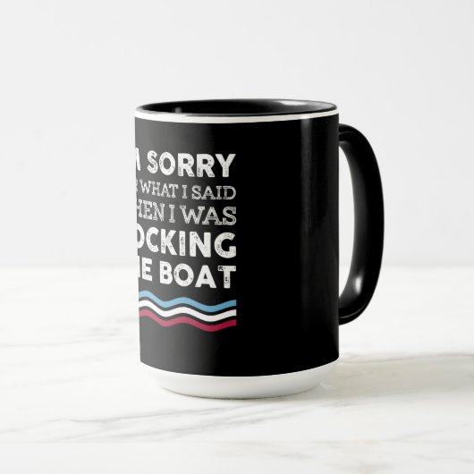 ボートをドッキングしていた時に言ったことをごめんなさい マグカップ (正面右)
