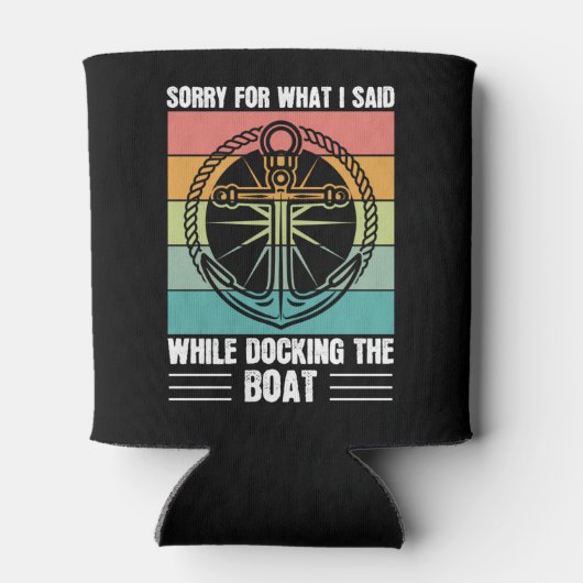 ボートをドッキングしている間に私が言ったことをごめんなさいレトロ 缶クーラー (裏面)