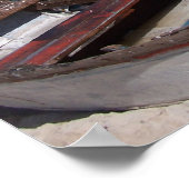 ボートをビーチ ポスター (角)