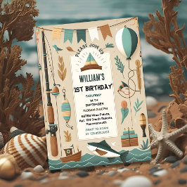 ボートを可愛い男の子を作る魚の多くは1日の誕生日 招待状