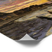 ボートを岸に引き上げる,クロード・モネによる本船旅 ポスター (角)