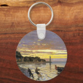 ボートを曳航するホンフルール キーホルダー (正面)