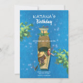 ボートアニメ夏の冒険ブルー・ウォーター 招待状 (正面)