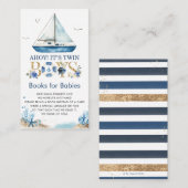 ボートアホ航海のイベビーのための双子の少年の本 エンクロージャーカード (正面/裏面)