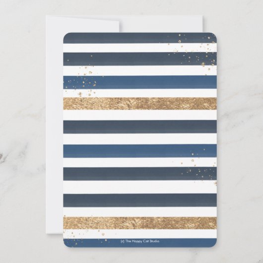 ボートアホ航海のイ男の子のシャワーを郵便で浴びる 招待状 (裏面)