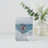 ボートウェディングレセプション招待状エンクロージャ エンクロージャーカード (スタンド正面)