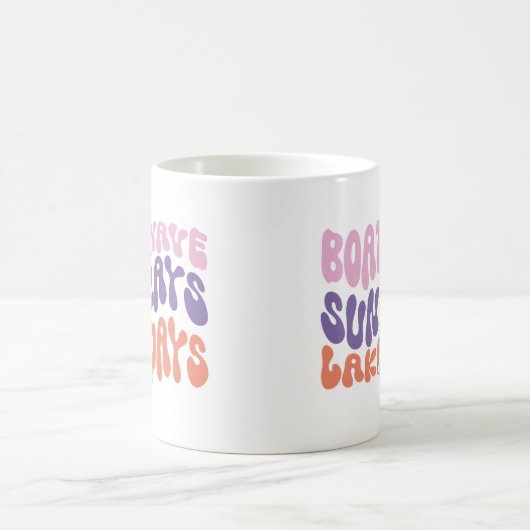 ボートウェーブサンレイズレイズレイズレイク日 コーヒーマグカップ (中央)