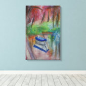 ボートウォーター色引き伸ばしキャンバス印刷 キャンバスプリント (インサイチュ (ウッドフロア))