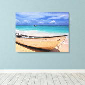 ボートオンザビーチ キャンバスプリント (インサイチュ (ウッドフロア))