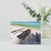 ボートオンビーチボラカイPhilippinesはがき ポストカード (スタンド正面)