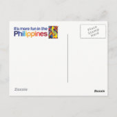 ボートオンビーチボラカイPhilippinesはがき ポストカード (裏面)