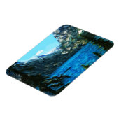 ボートオンマウンテンレイク抽象芸術印象派 マグネット (左側)