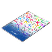 ボートカラフルいかりパターン ノートブック (左側)