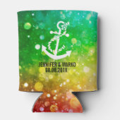 ボートカラフル付き航海のグリッターいかり 缶クーラー (裏面)