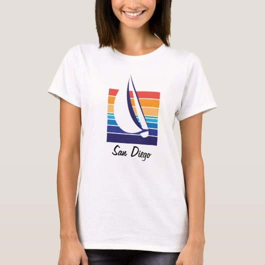 ボートカラースクエア_サンディエゴTシャツ Tシャツ (正面)