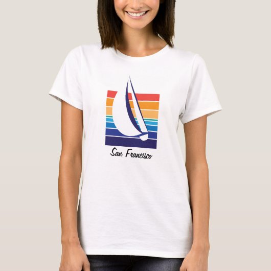 ボートカラースクエア_サンフランシスコ Tシャツ (正面)