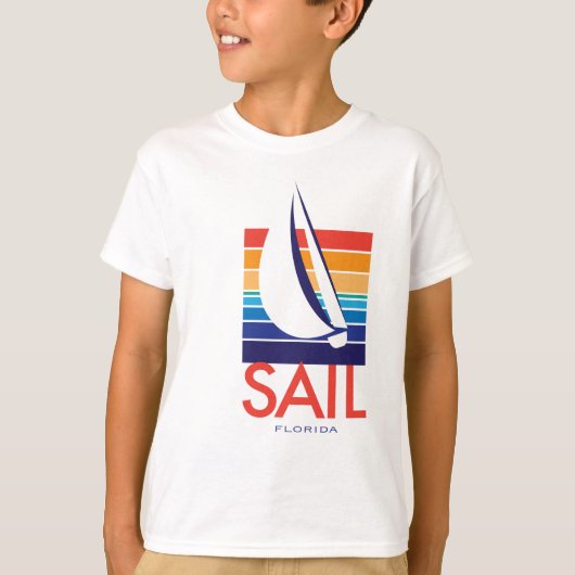 ボートカラースクエア_SAILフロリダ Tシャツ (正面)