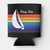 ボートカラー正方形_水平色相_パーソナライズされた水平 缶クーラー (正面)