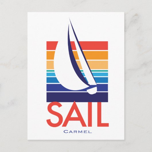 ボートカラーSquare_Carmel ポストカード (正面)