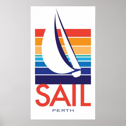 ボートカラーSquare_SAILパースのポスター ポスター (正面)