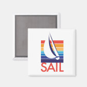 ボートカラーSquare_Sailマグネット マグネット (正面/裏面)